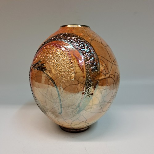 #231035 Raku, 3xFired 6.5x5.5 $32 at Hunter Wolff Gallery